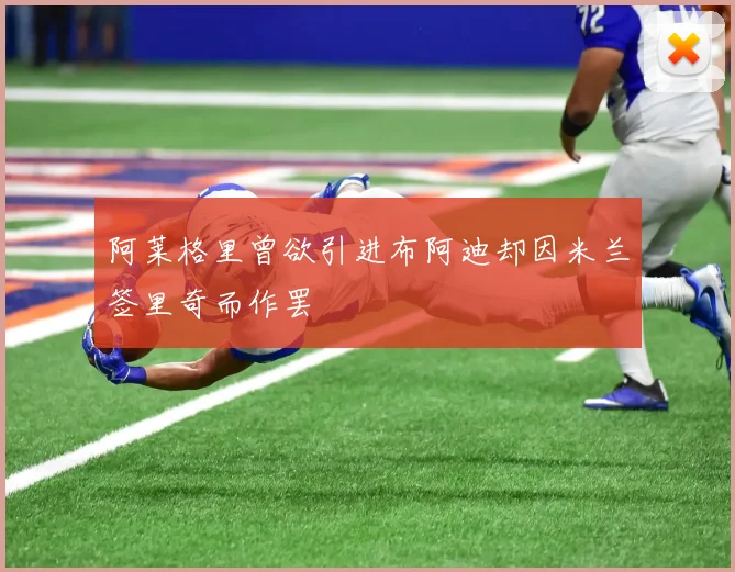 阿莱格里曾欲引进布阿迪却因米兰签里奇而作罢